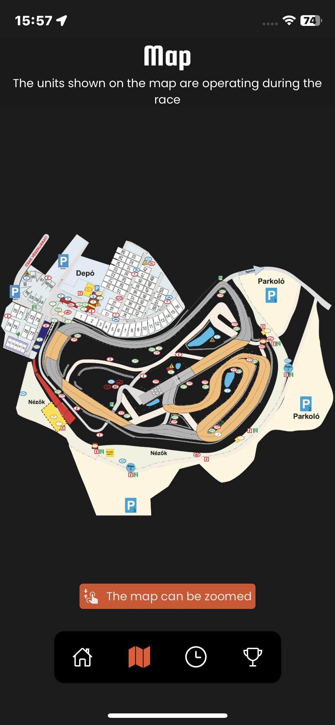 Race track app - 2